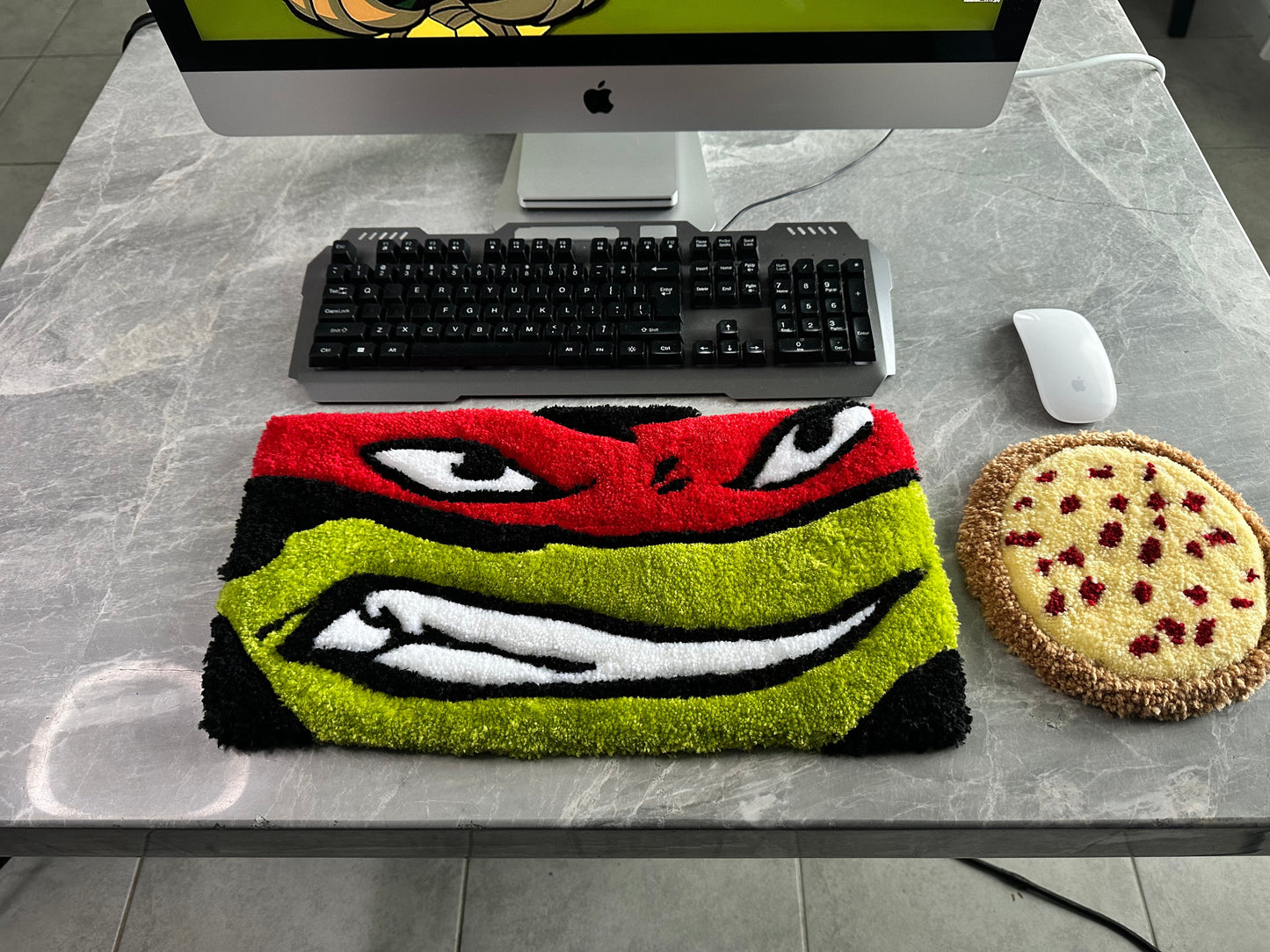 TMNT Rahael Keyboard & Mouse Rug